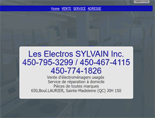 Tablet Screenshot of leselectrossylvain.com